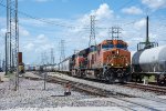BNSF 3934 begins to ease out of PTRA's North Yard 